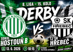Derby B-týmu už v sobotu dopoledne. Do Hostouně přijíždí vítěz Okresního přeboru